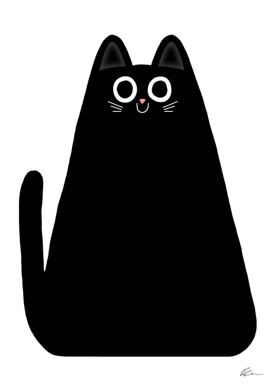 Big Black Cat / Giclée print