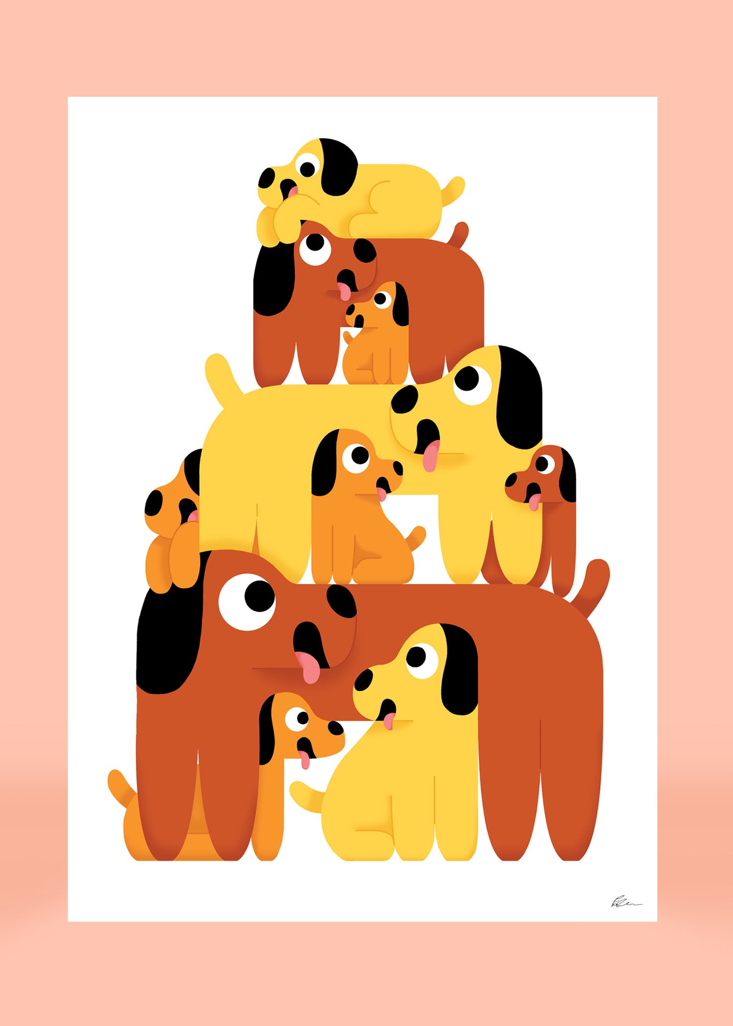 Dog Stack / Limited Edition Giclée print