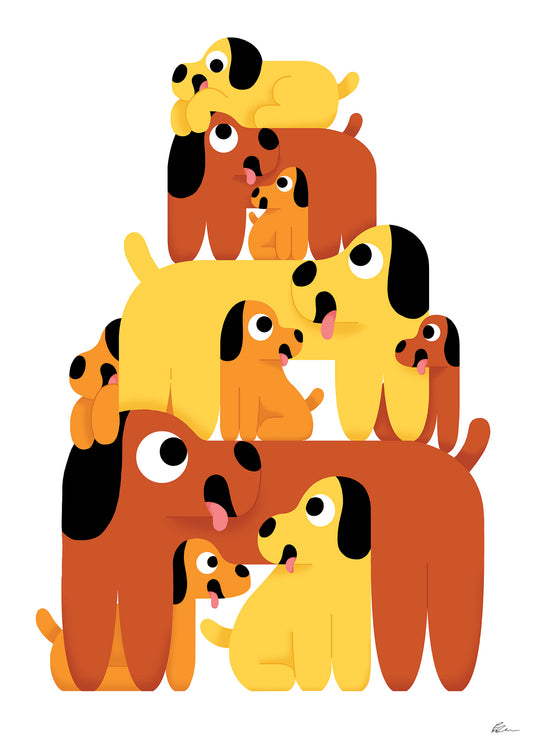 Dog Stack / Limited Edition Giclée print