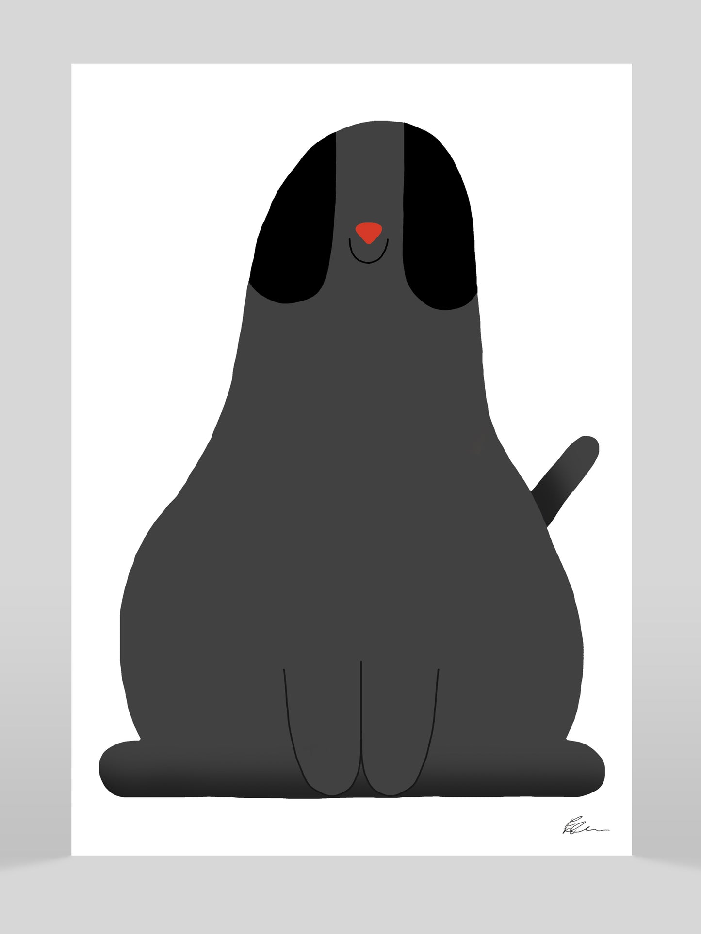 Grey Pooch / Giclée print