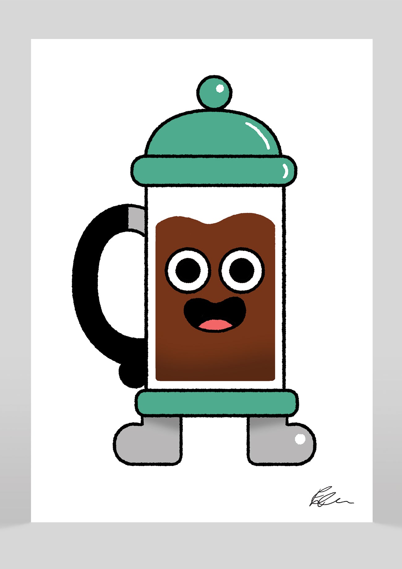 Little Cafetiere Lover / Giclée print