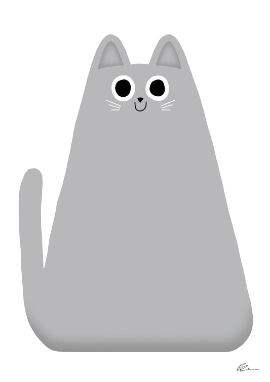 Big Grey Cat / Giclée print