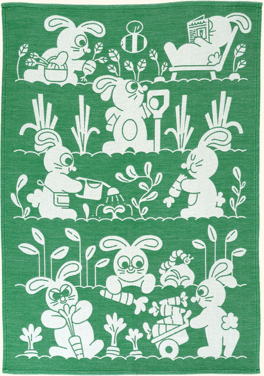 Garden Rabbits / Tea Towel